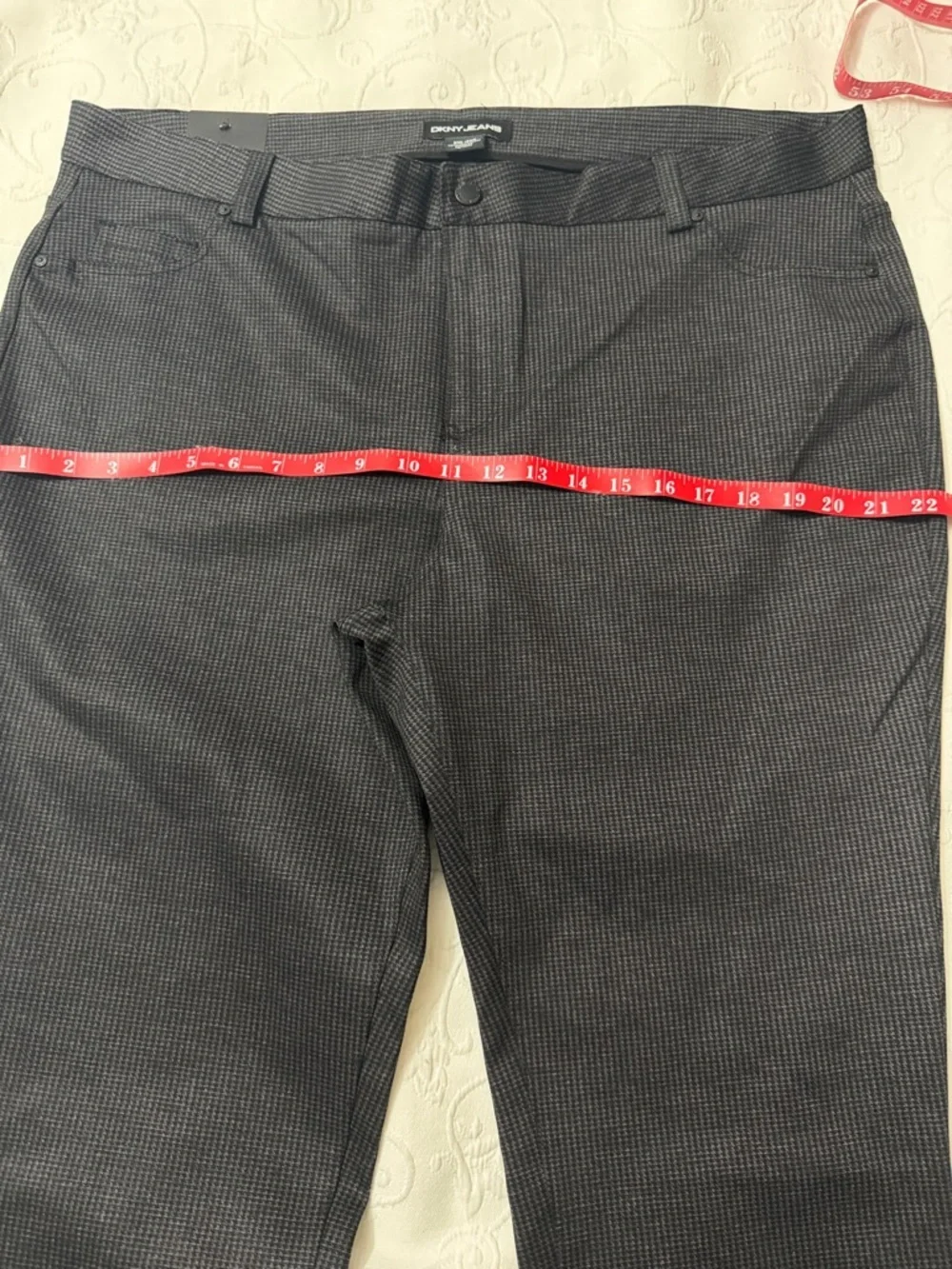 DKNY Men's Dark Charcoal Slim Dress Chinos